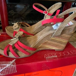 Aerosol  red strapped heels